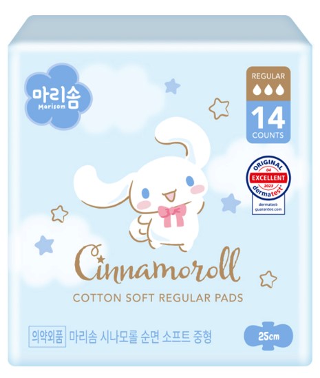 Marisom Cinamoroll Organic Cotton Softcover Sanitary pads_M 25cm