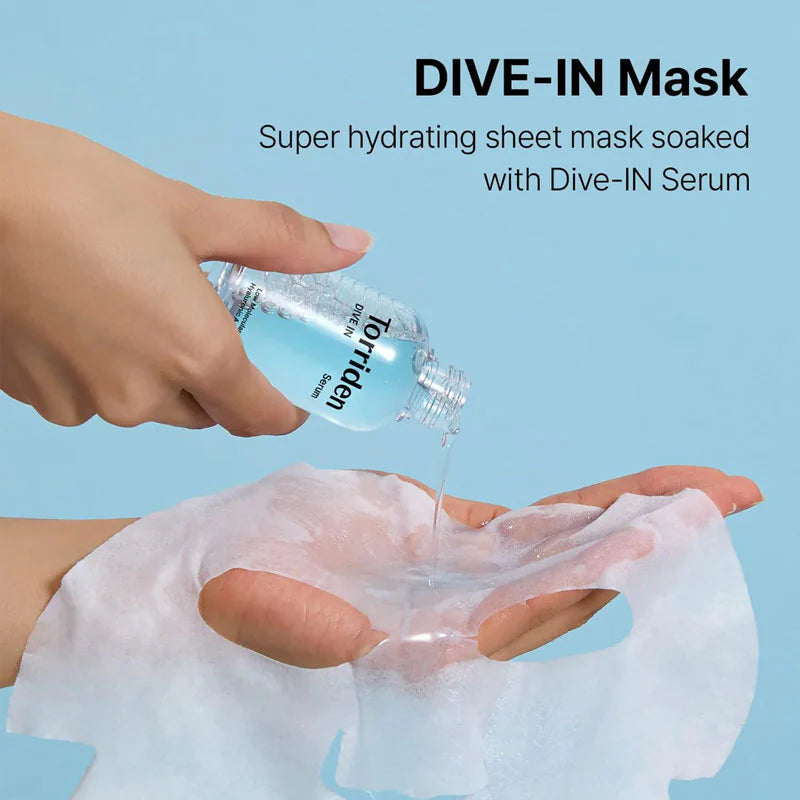 Torriden Dive-In Low molecule Hyaluronic acid Mask pack - 10 Sheets