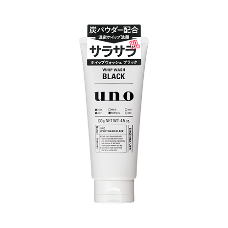 Shiseido UNO Whip Facial Foam Cleanser for Men 130g Black