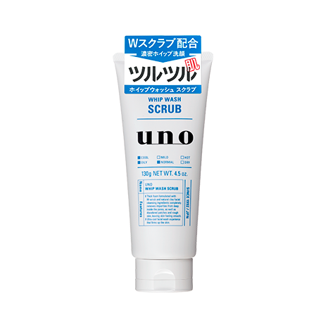Shiseido UNO Whip Facial Foam Cleanser for Men 130g Scrub